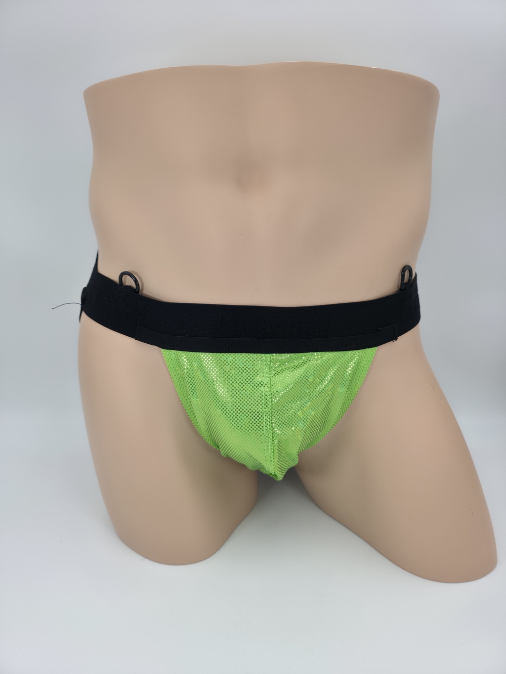 Men's Neon Green Jockstrap with Black Waistband